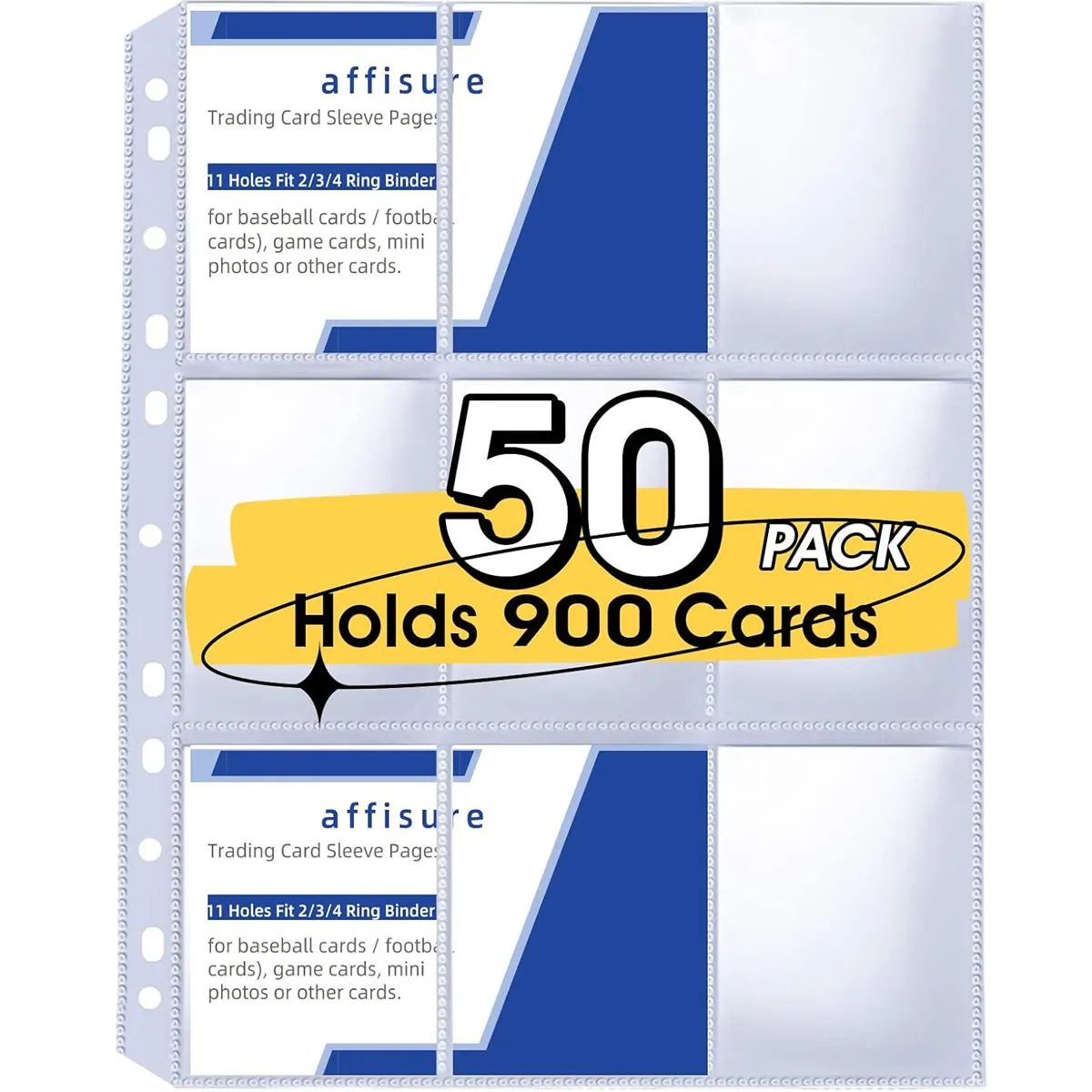 50-250 Pack 9 Pocket Page Protectors Card Sleeves Double Sided Holder  Binder Pages Album Fit for YuGiOh MTG Game Sports Cards - AliExpress 26
