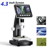 1000X 4.3" LCD Digital Microscope 1080P Coin Microscopio 8 LED Lights USB Magnifier Soldering Repair Video Microscope for Coin 1