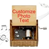 VIP Custom Printing Music Box Wooden Wind Up Photo Text Music Box Leave Message 1