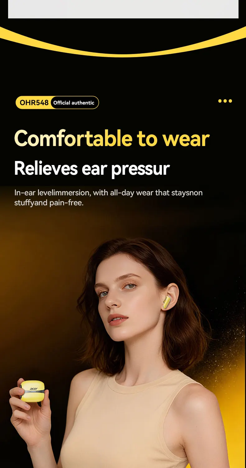 Acer Ohr548 Wireless Bluetooth Headphones with In-Ear Design, Anc Call Noise Reduction, Charging Case, Stereo Sound Effect, Low Latency for Gaming, Comfortable Fit for Sports, Running, and Fitness Sfe55b781a307473ba5164fa0292ecb7eJ