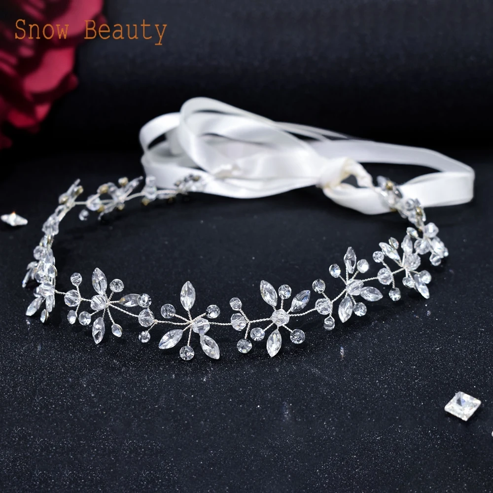 Dz063 Accessori Per Capelli Da Sposa Bohémien Copricapo Con Strass Fatto A Mano Per Le Donne Tiara Girls Jewelry Princess Bride Headbands