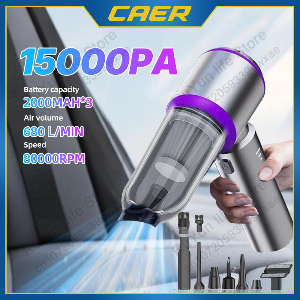 Car Vacuum Cleaner Portable Handheld Wireless Air Duster High Power Brushless Motor Cleaning Machine Auto Blower Home Appliance