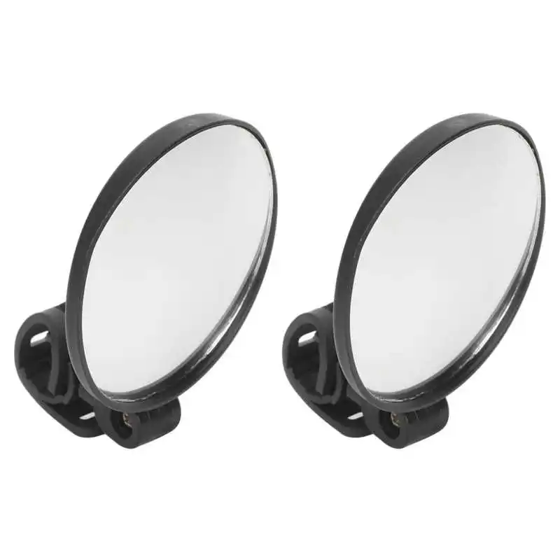 2pcs/set Bike Rear View Mirror 8cm Adjustable Wide Angle Round Scooter Rearview Mirror Universal for Wheelchair Bicycle 2