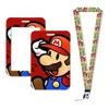 Hot Selling Game Mario Anime Cartoon Cute Frog Kawaii Student Campus Card Holder Lanyard Kids ID Badge Holder Card Sleeves 3