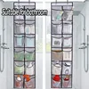 12/14 Pockets Over the Door Shoe Organizer Large Mesh Pockets With 4 Hooks Transparent Fabric Shoe Rack Storage Bag For Bedroom 2