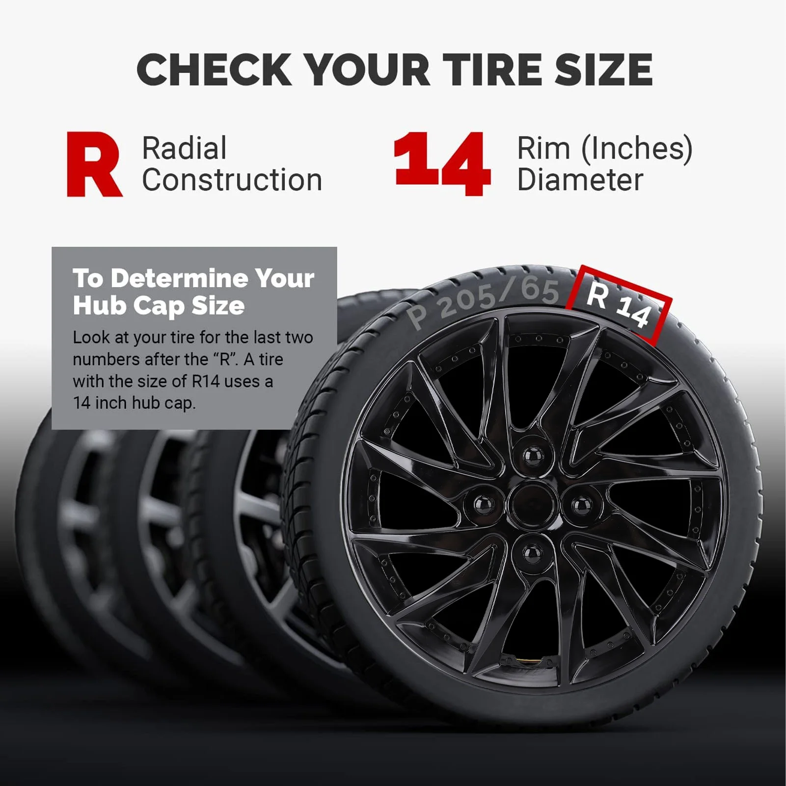 14in Hubcap Wheel Cover Stylish Look Scratch Proof Protective Wheel Rim Cover Replacement for   Wheel Rim Cover