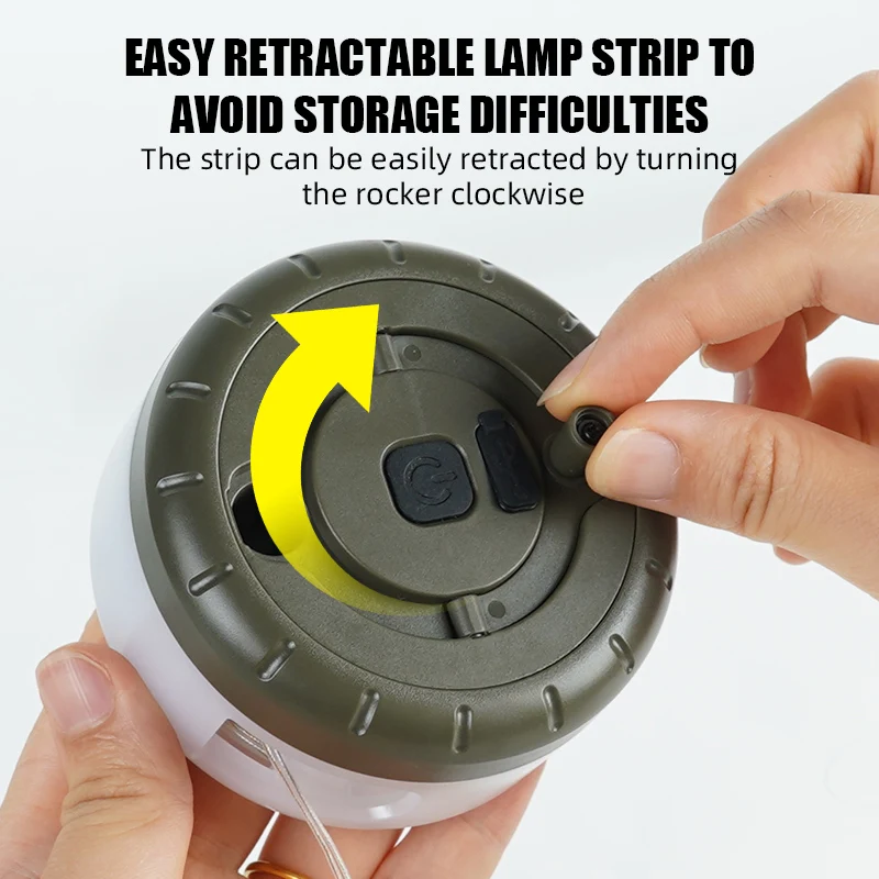 BESITO التخييم سلسلة ضوء USB شحن فانوس 1800mAh، IP...