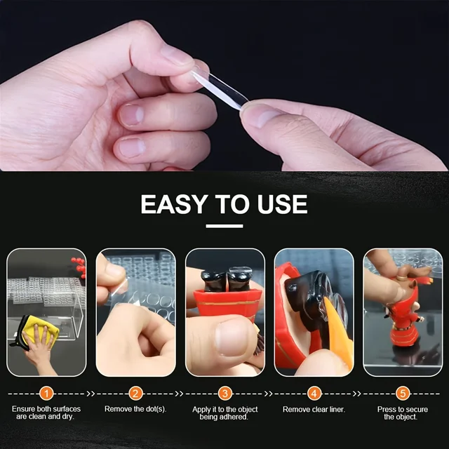 Punti Adesivi In Gel Moguri - Trasparenti, Rimovibili, 13x8 Cm Per Appendere Poster E Decorazioni - Foto 10