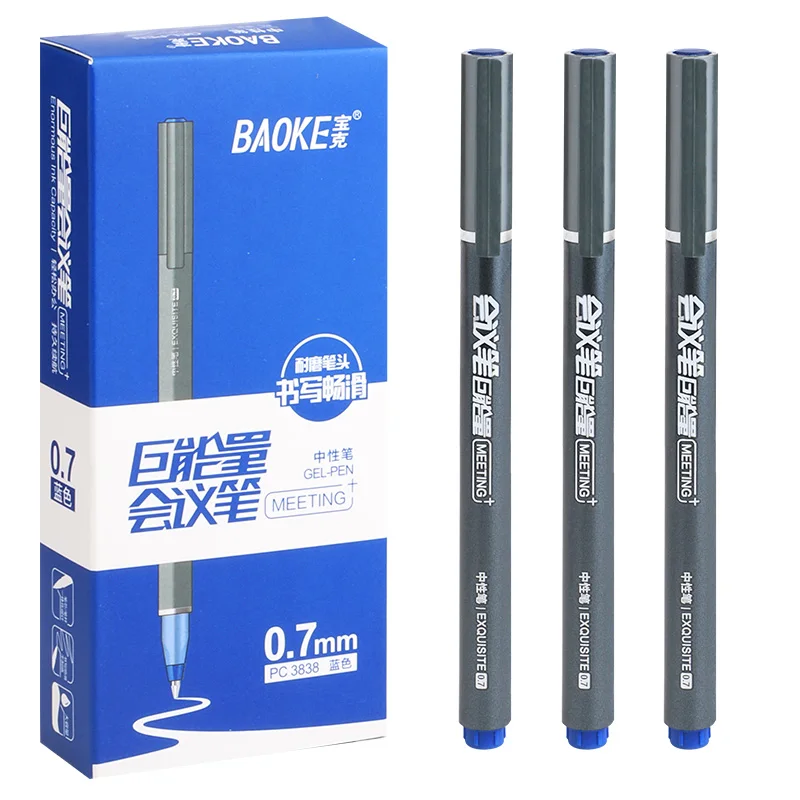 

BAOKE PC3838 0.7mm Meeting Gel Pen Smooth Office Pen 12pcs