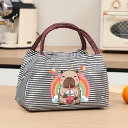 Cute Anime Capybara Lunch Bag - Insulated Portable Food Storage - 1PCS (SHUI266)