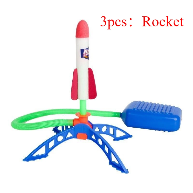 Kids' Outdoor Air Rocket Launcher Toy Set - Pedal-Powered Soaring Fun