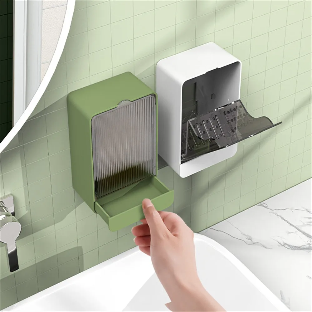

Removable Hanging Storage Rack Durable Material Soap Dish With Lid Removable Soap Dish Dustproof Soap Dish Household Products