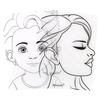 Transparent Painting practice Template Non toxic and washable Reusable Face Paint Exercise board for Body Art Painting Halloween 1