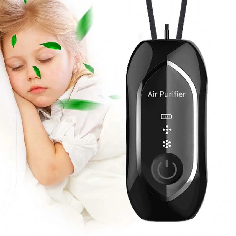 Hot mini Outdoor Portable Personal ionizer Air Purifier Necklace Wearable Ozone Plasma Rechargeable Air Cleaner
