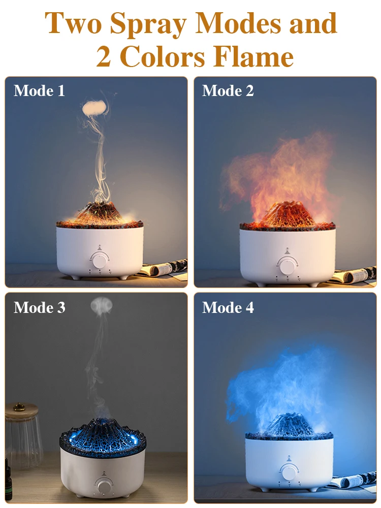Aroma Diffusor mit Flammeneffekt Luftbefeuchter und Aroma Diffusor