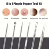 6Pcs Pimple Popper Tool Kit,  Blackhead Remover Acne Needle Tools Set Removing Care Comedone Whitehead Popping Zit 5