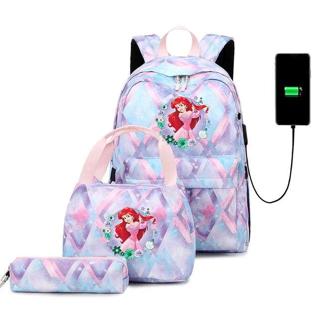 Disney Beauty and the Beast School Bags Teenager USB Charging Laptop  Backpack For Boys Girls Student Book Bag Mochila Travel Bag - AliExpress