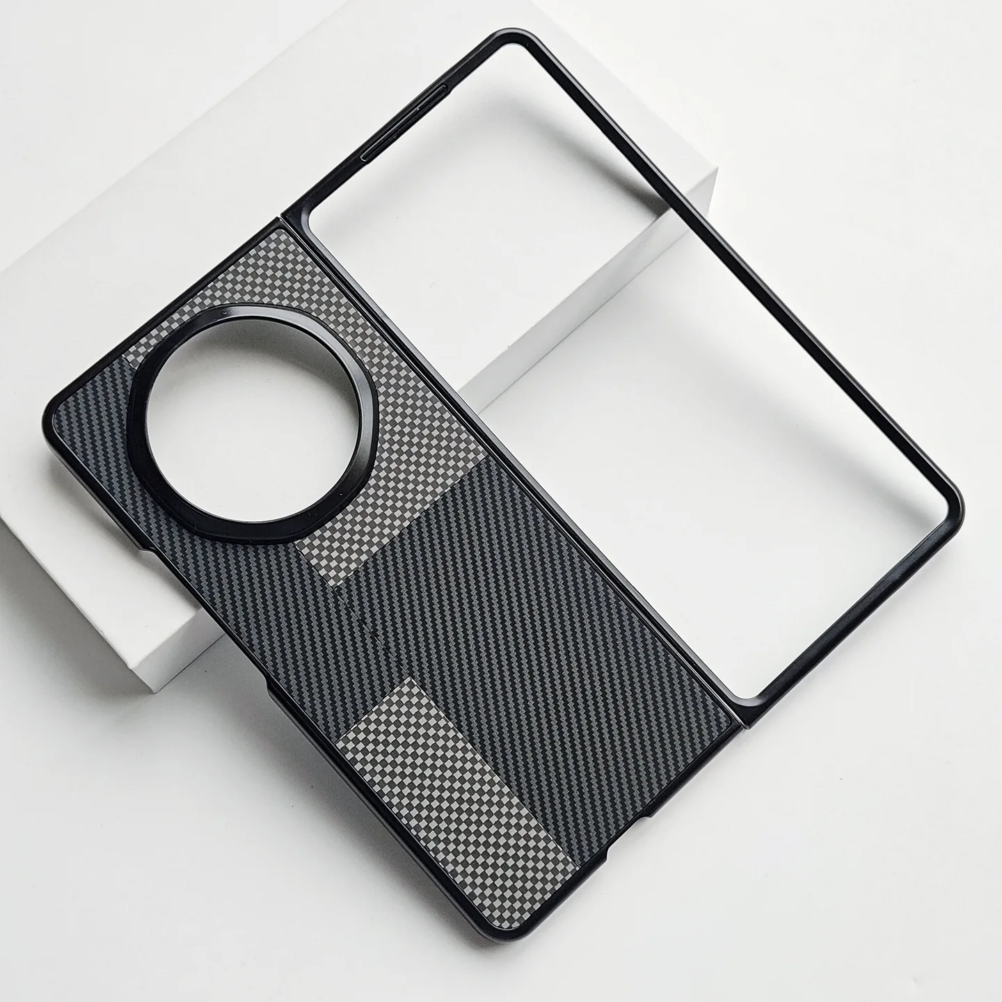 Luxury PU Leather Patchwork Protective Back Cover Bumper