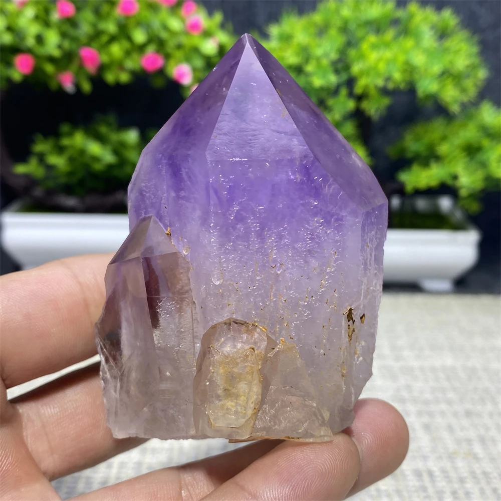 

Natural Amethyst Sceptre Crystal Healing Stone Mineral Specimen Point Original Quartz Gemstone Energy Power Home Decoration Gift