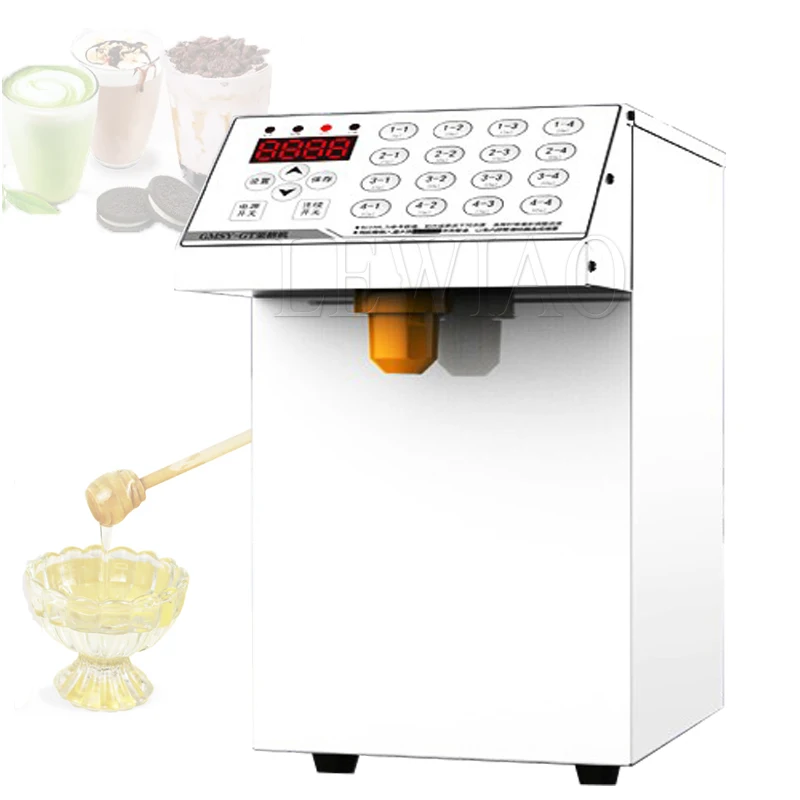 

Syrup Dispenser 16 Key Fructose Machine Sugar Dispense Machine Automatic 8L Quantitative Machine For Bubble Tea Shop