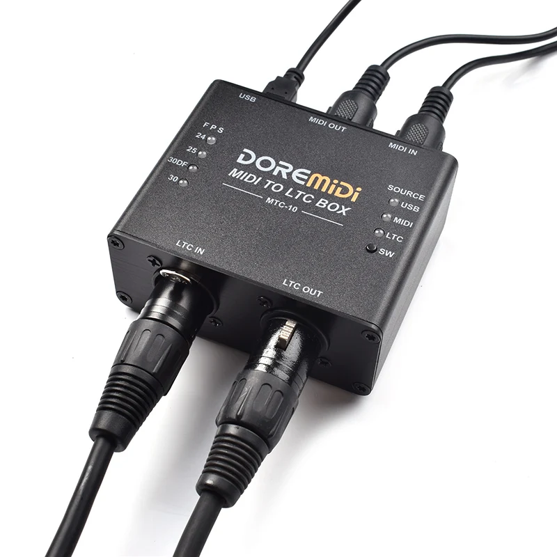 MIDI To LTC Box Is MIDI Time Code and SMPTE LTC Time Code Conversion Device Designed Synchronize of Audio and Lighting midi timecode sync device
