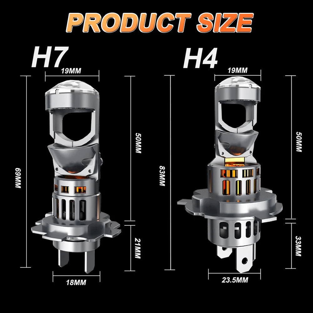 High-Power LED Projector Lens Headlight Bulb - 5500000LM Canbus Spotlight