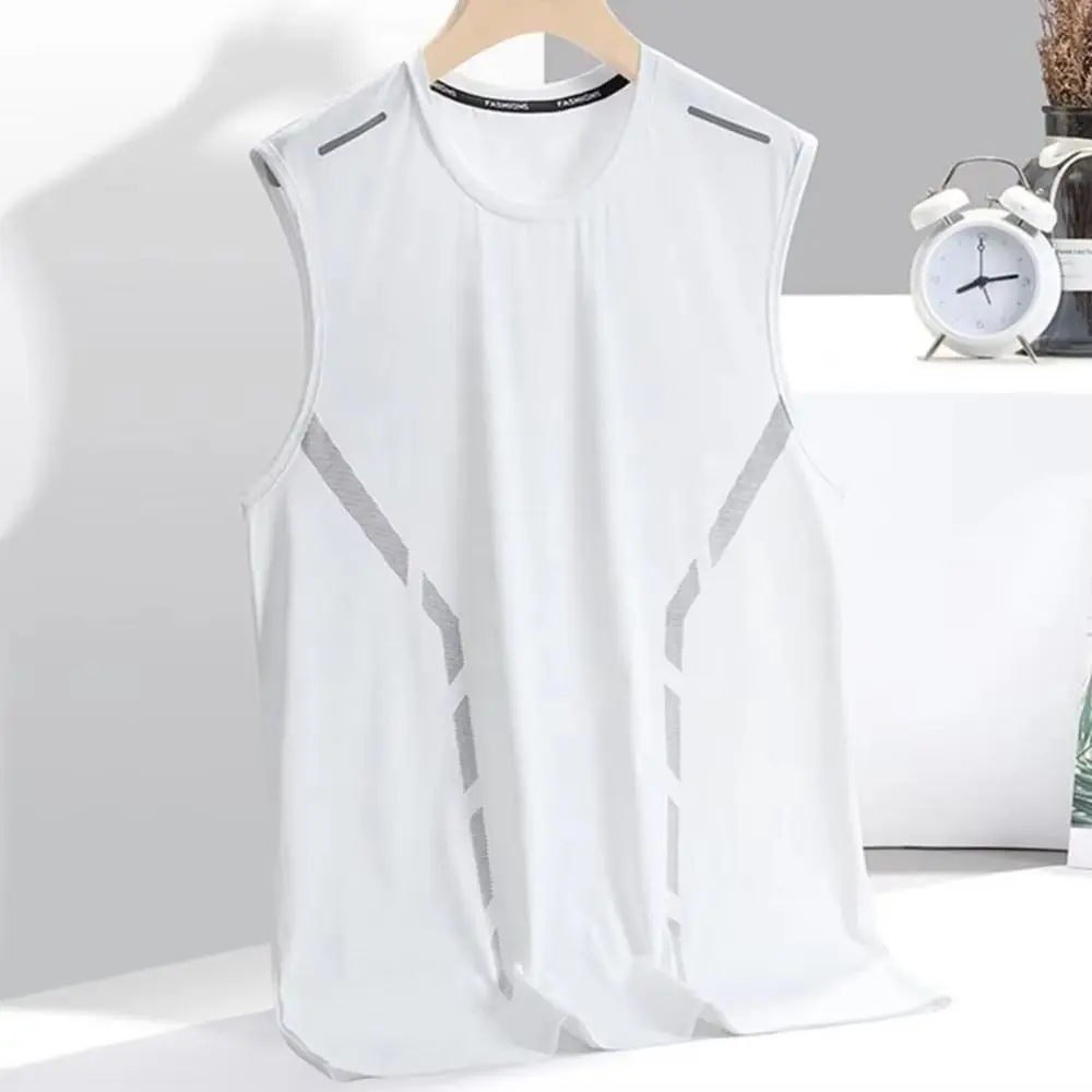 내구성이 뛰어난 스판덱스 남성용 Shapewear 바디 셰이퍼 민소매 압축 조끼 배꼽 컨트롤 속건성 셔츠