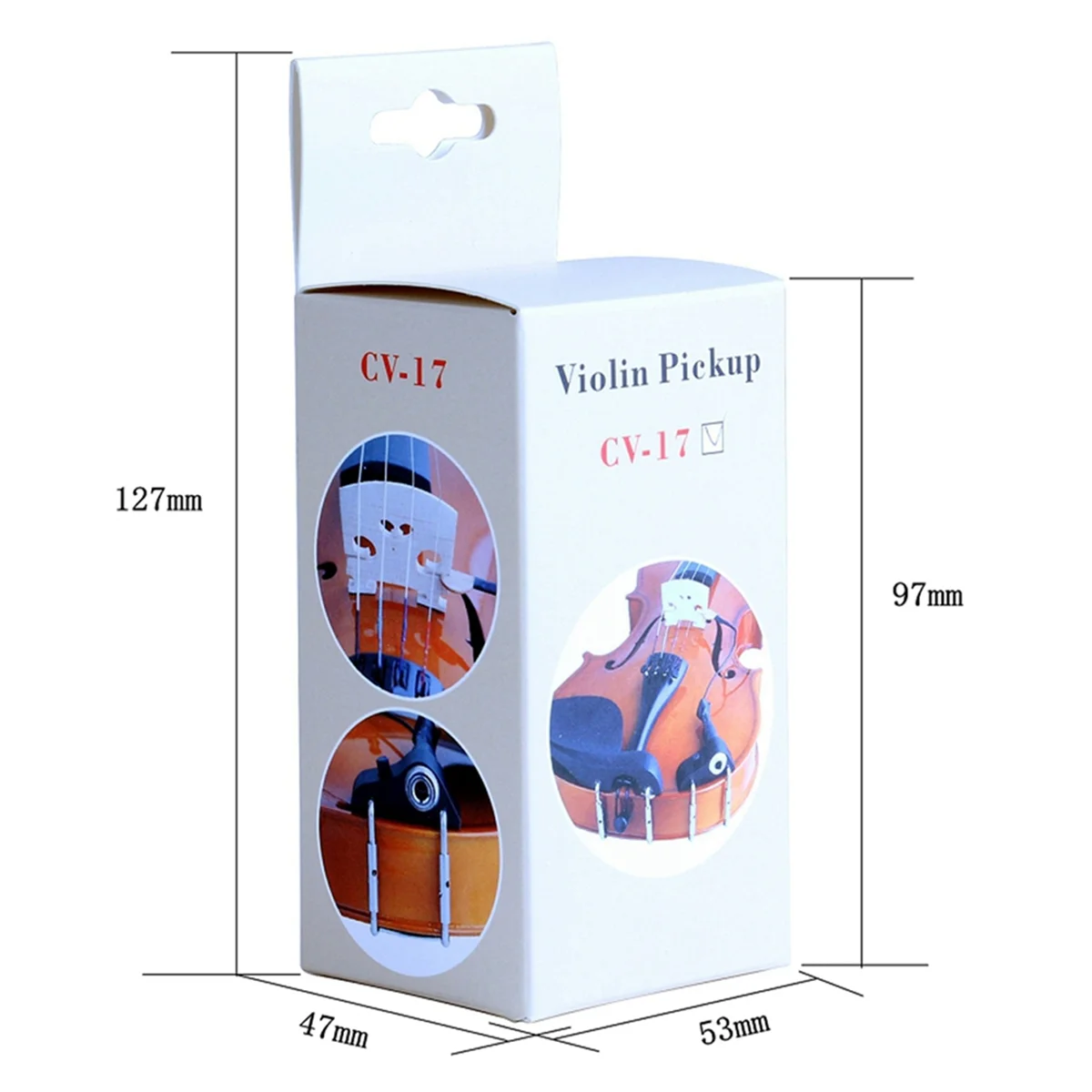 Violin Pickup Pickup for Violin Electronic Organ Instant Authentic Acoustic Sound-Easy to Mount Adjusting Placement CV-17