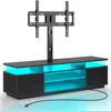 Modern 51.2" TV Stand with Mount and Power Outlet - Adjustable Swivel TV Stand for 32-70 Inch TVs 1