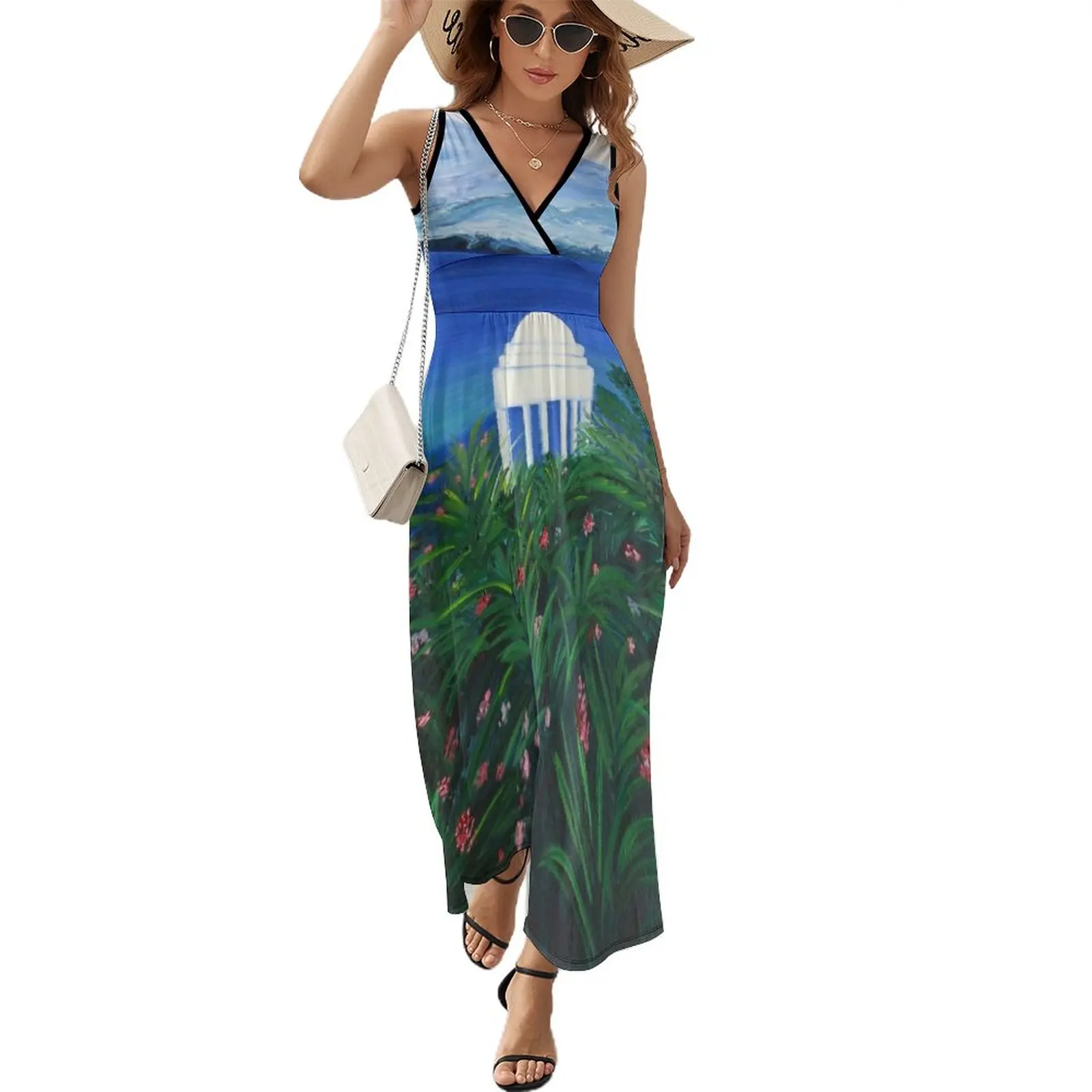 

Greek temple Sleeveless Dress Summer women's clothing Female dress