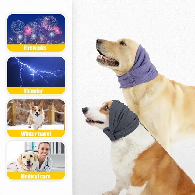 Snood Per Cani Antirumore Grigio Taglia L - Paraorecchie Scaldacollo Per Ansia E Freddo - Foto 5