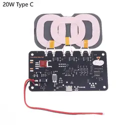 Versatile 20W Wireless Charger with Type - C Interface & 3 - Coil Technology (A2)