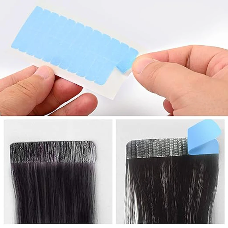 Double Sided Replacement Tape Hair Extensions Lace Front Wigs 5 Sheets 60 pcs Hair Extensions Adhesive Tape hair extension tape double sided tape hair tape
