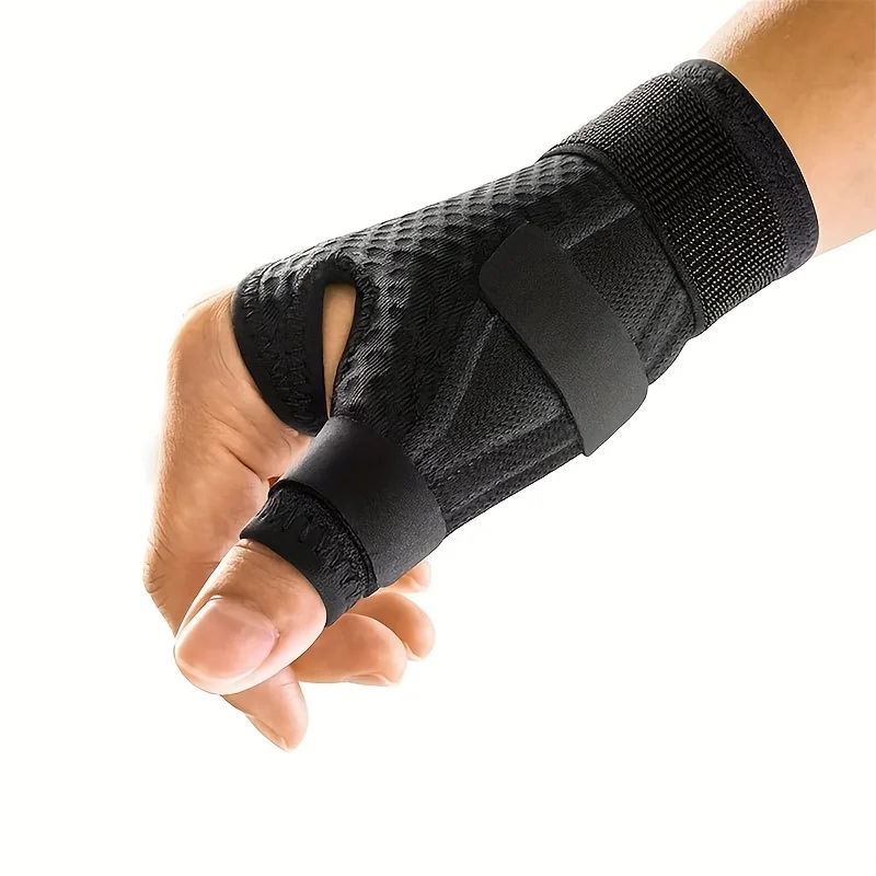 Adjustable Thumb & Wrist Support Brace Ergonomic Design Straps Included Breathable Fabric for Sports 1