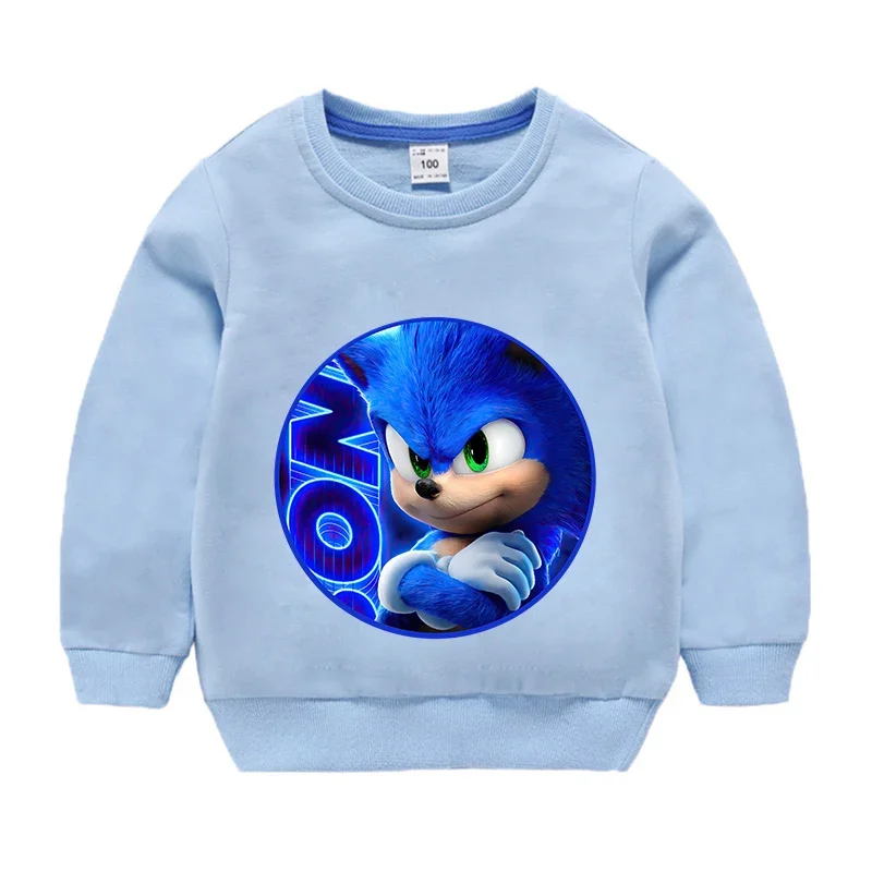thumbnail image 1 of Suéter Sonics para niño y niña, sudadera de otoño e invierno, jersey de tela estampada, regalo de cumpleaños y Navidad, 1 of 5