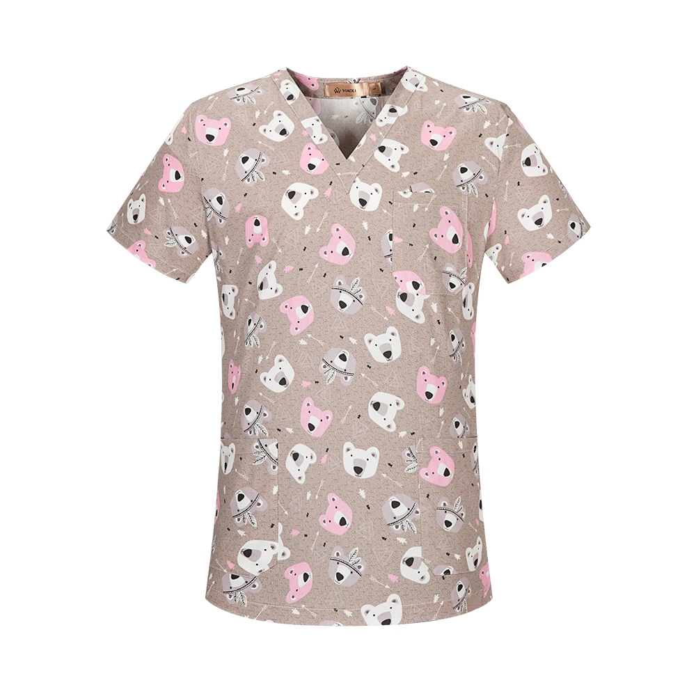 High Quality Spa Uniform Pet Grooming Agency Work Scrubs Tops Beauty Salon Workwear Unisex Lab Uniform Health Workers Clothes