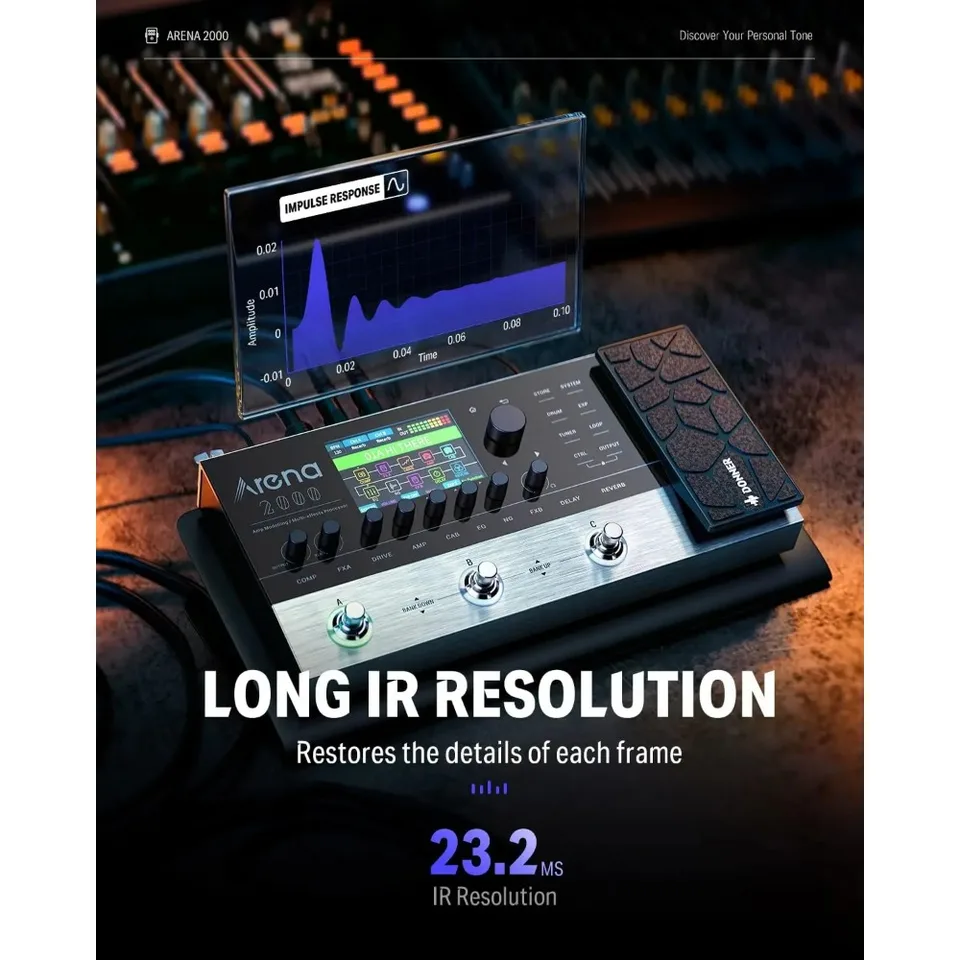 DONNER Arena 2000 マルチエフェクトプロセッサー Arena 2000 マルチエフェクター 278種エフェクト 150プリセット