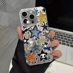 INS Style Colorful Stars Pattern Shockproof Hard Phone Case - Vibrant & Durable Back Cover - Poco X5 (T13774)