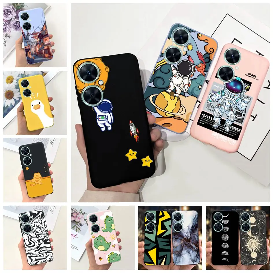 XINYEXIN Custodia Trasparente Per Huawei Nova 11i Con Motivo Astronauta, Cover Antiurdo In Morbido TPU, Protezione Angoli Rinforzati, Bumper Case Serie A19 - 4