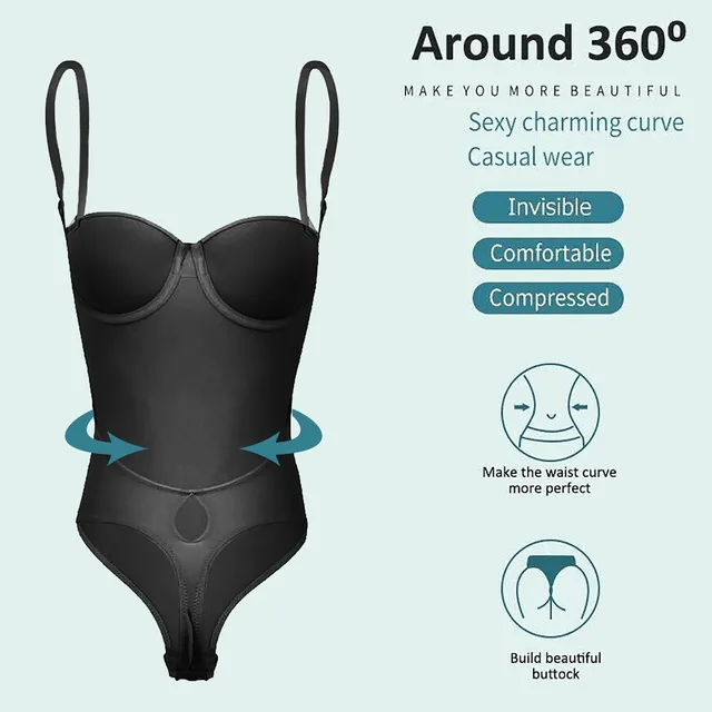 Women'S Corset Invishaper Halft Backbody Shaper Bra Plus Size Backless Built In Bra Tummy Control Shapewear Lenceria Para Damas 3