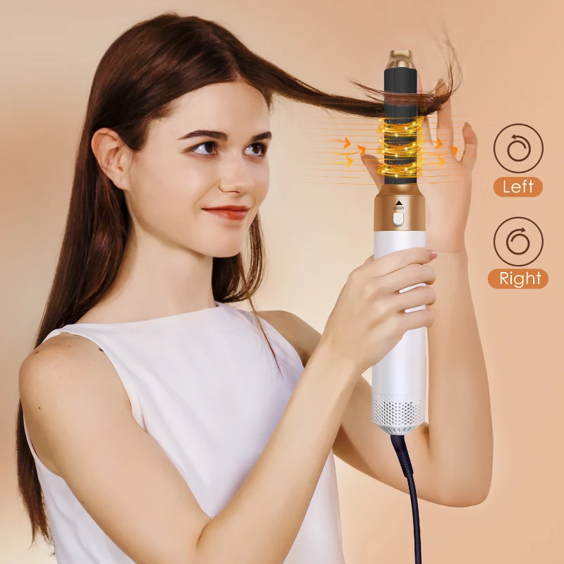 Low Noise Hair Styler Hair Curling Straightening Drying Hot Air Brushes Hot Comb Set Styling Tool 5 in 1 Airwrap 5
