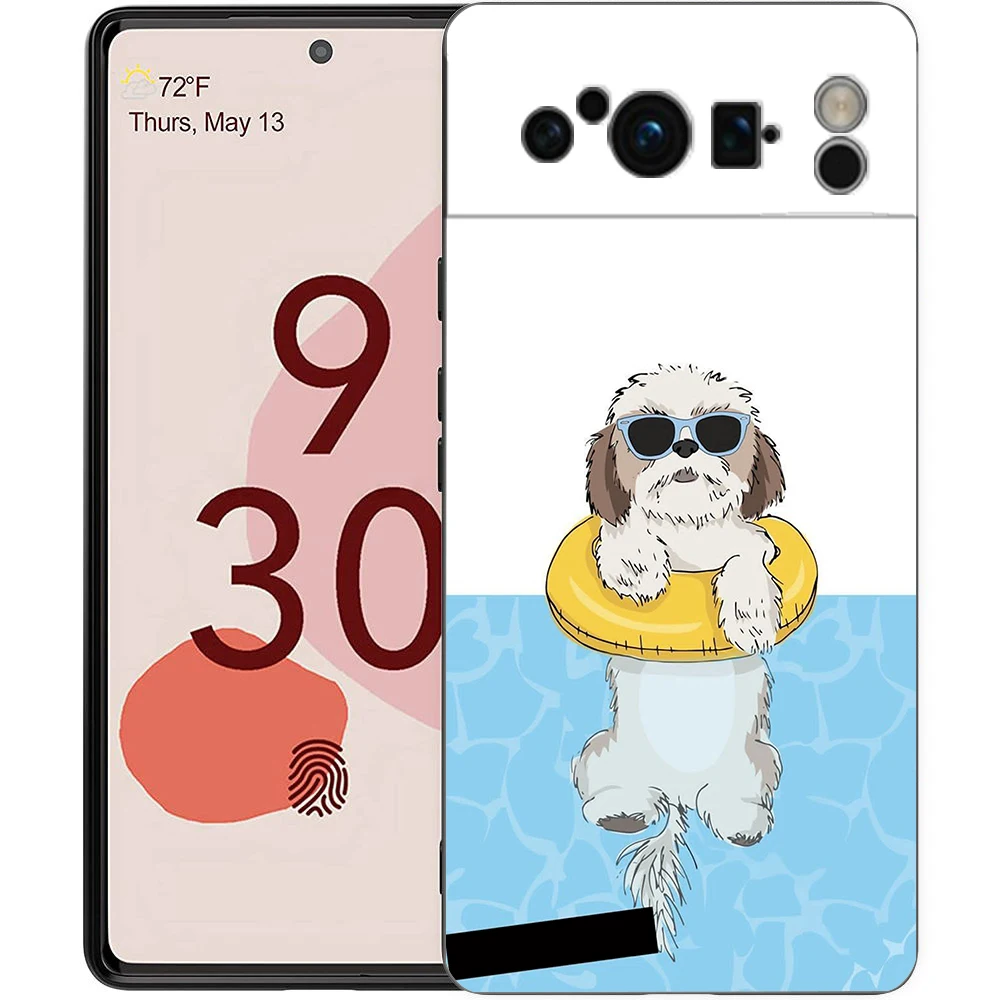 Shih Tzu Art Soft Black TPU Luxury Phone Case