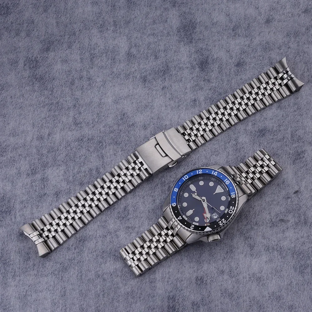 Carlywet 22mm Jubilee Strap for Seiko Sports SSK001 003 005