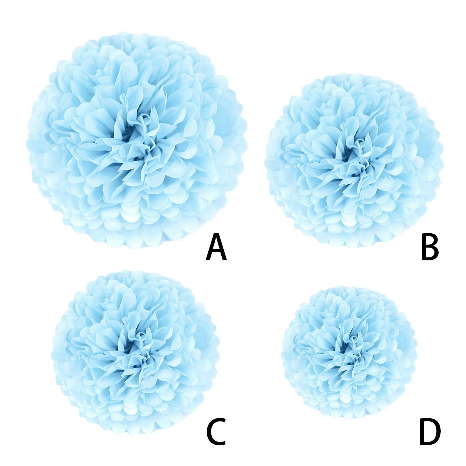 

1pcs Set 7 8inch Blue Paper For Birthday Party Paper Flowers Decorations Pom Pom Paper Hanging Tissue Flowers Pom Pom