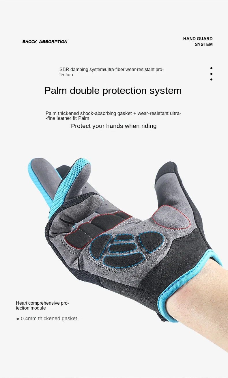 

Outdoor mountain bike long finger touch screen breathable shock absorption men's and women's sports