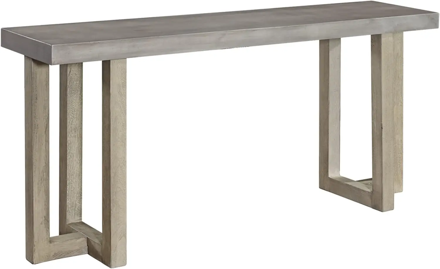 

Signature Design by Ashley Lockthorne Mango Wood Console Sofa Table with Faux Concrete Top, Gray