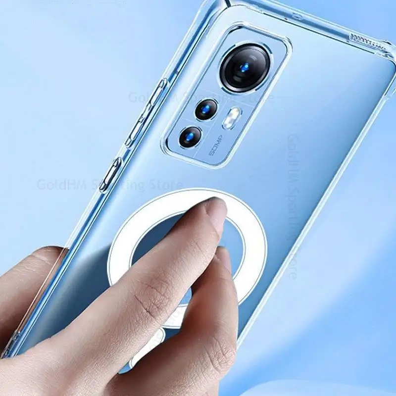 Cover Per Xiaomi 12 Pro / 12S Pro Con Supporto Magnetico E Anello 360° – Blu Cielo, Anti Caduta - 4