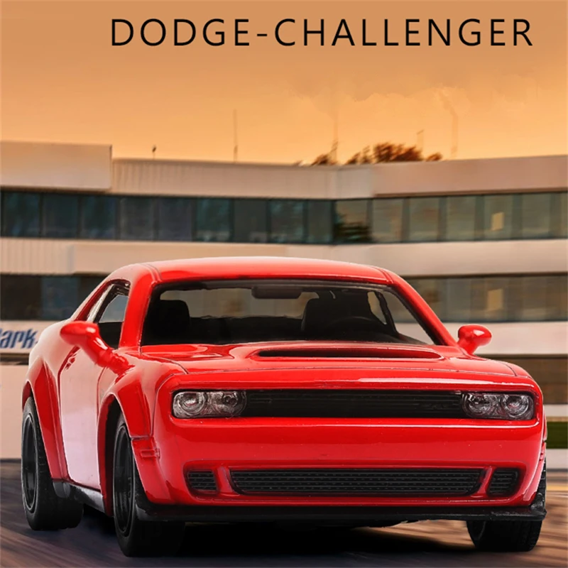 

1:36 Dodge Challenger SRT Demon спортивный автомобиль сплав литье под давлением модель автомобиля игрушка с оттягивающейся задней имитацией коллекция детских игрушек подарок