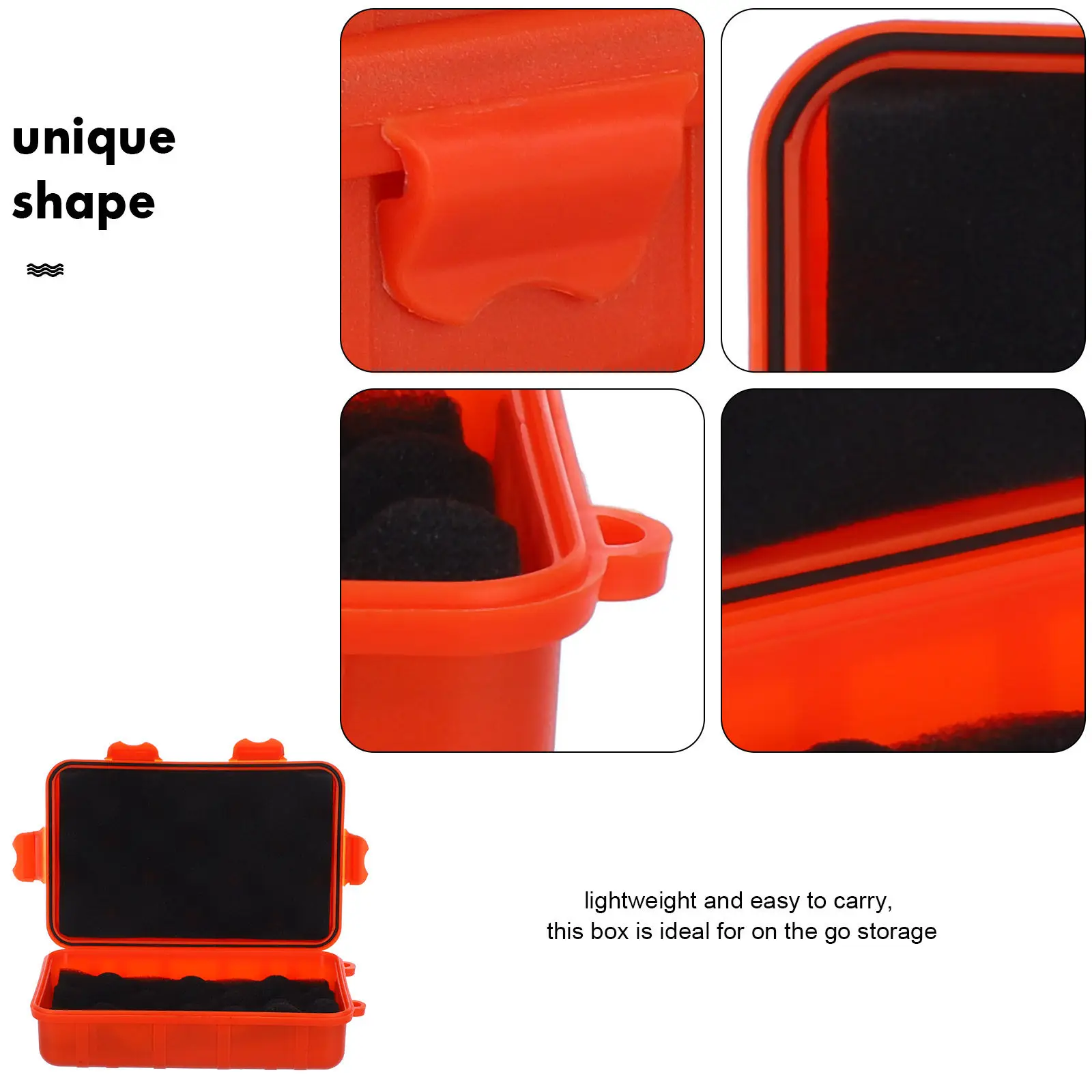 야외 휴대용 방수 보관 상자 캠핑 낚시 탐험을위한 작은 하드 박스 충격 방지 씰링 도구 정리 트레이