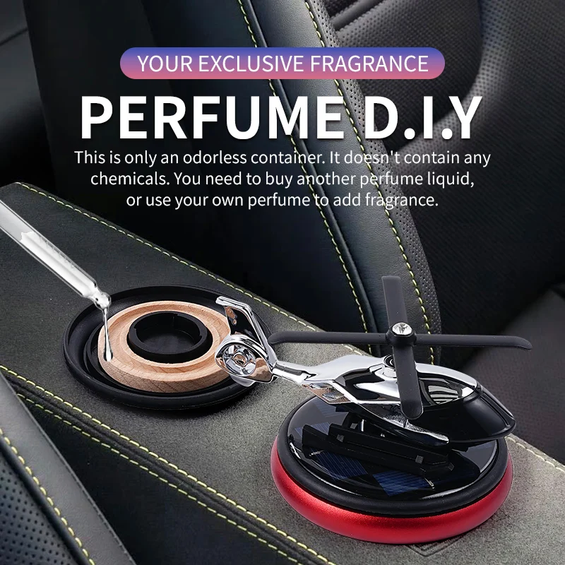 DIY Solar Rotating Car Air Freshener – Odorless Perfume Decoration 2